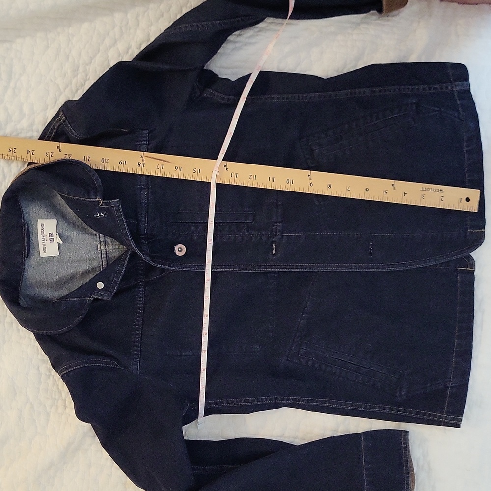 Inez de lae Fressange for Uniqlo denim barn jacket.